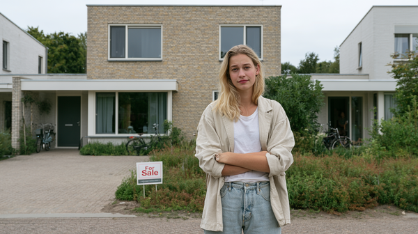 Huiseigenaar voor een woning die zonder makelaar te koop wordt aangeboden